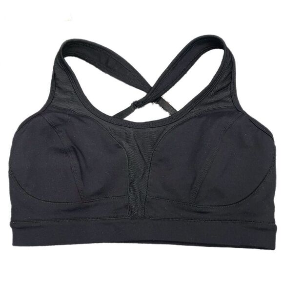 BBSP Bebe Sport Be-fit High Impact Lined Sports bra Black NWOT Medium - Picture 3 of 5